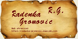 Radenka Gromović vizit kartica